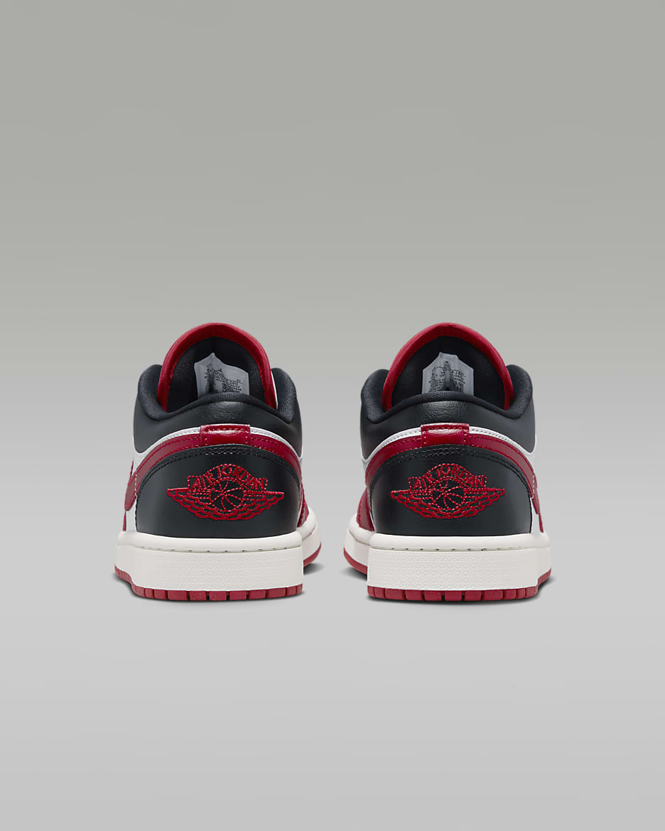 Air Jordan 1 Low Women's Shoes - White/Black/Sail/Gym Red