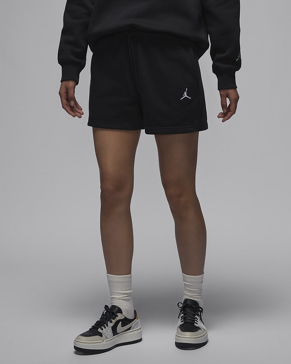 Jordan Brooklyn Fleece Women's Shorts - Black/White