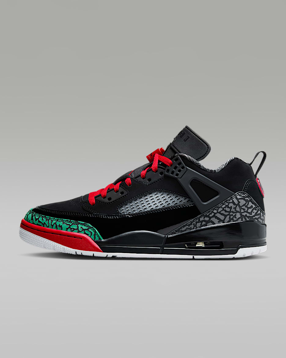 Jordan Spizike Low-sko til mænd - sort/Classic Green/hvid/Varsity Red