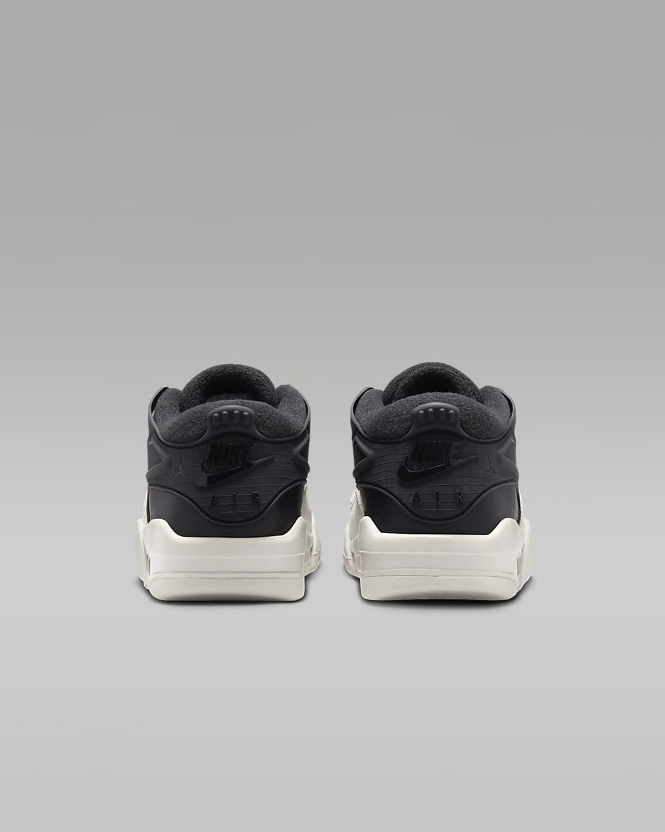 Tenis para niños grandes Air Jordan 4RM - Negro/Gris oscuro/Hueso claro