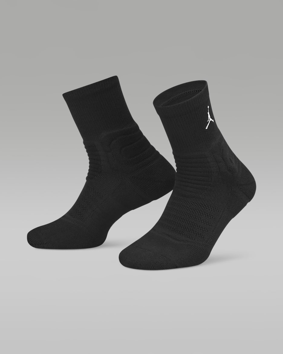 Jordan Ultimate Flight 2.0 Quarter Calcetines de baloncesto - Negro/Blanco