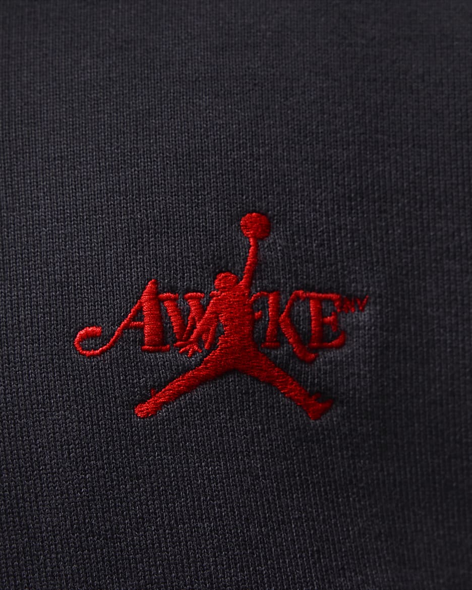 Jordan x Awake NY Men's Fleece Hoodie - Black/Sail/University Red