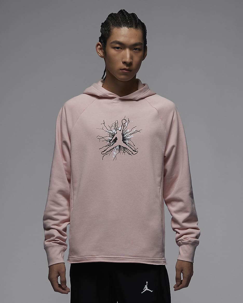 ジョーダン Dri-FIT スポーツ メンズ グラフィック フリース プルオーバー パーカー - レジェンドピンク/ブラック
