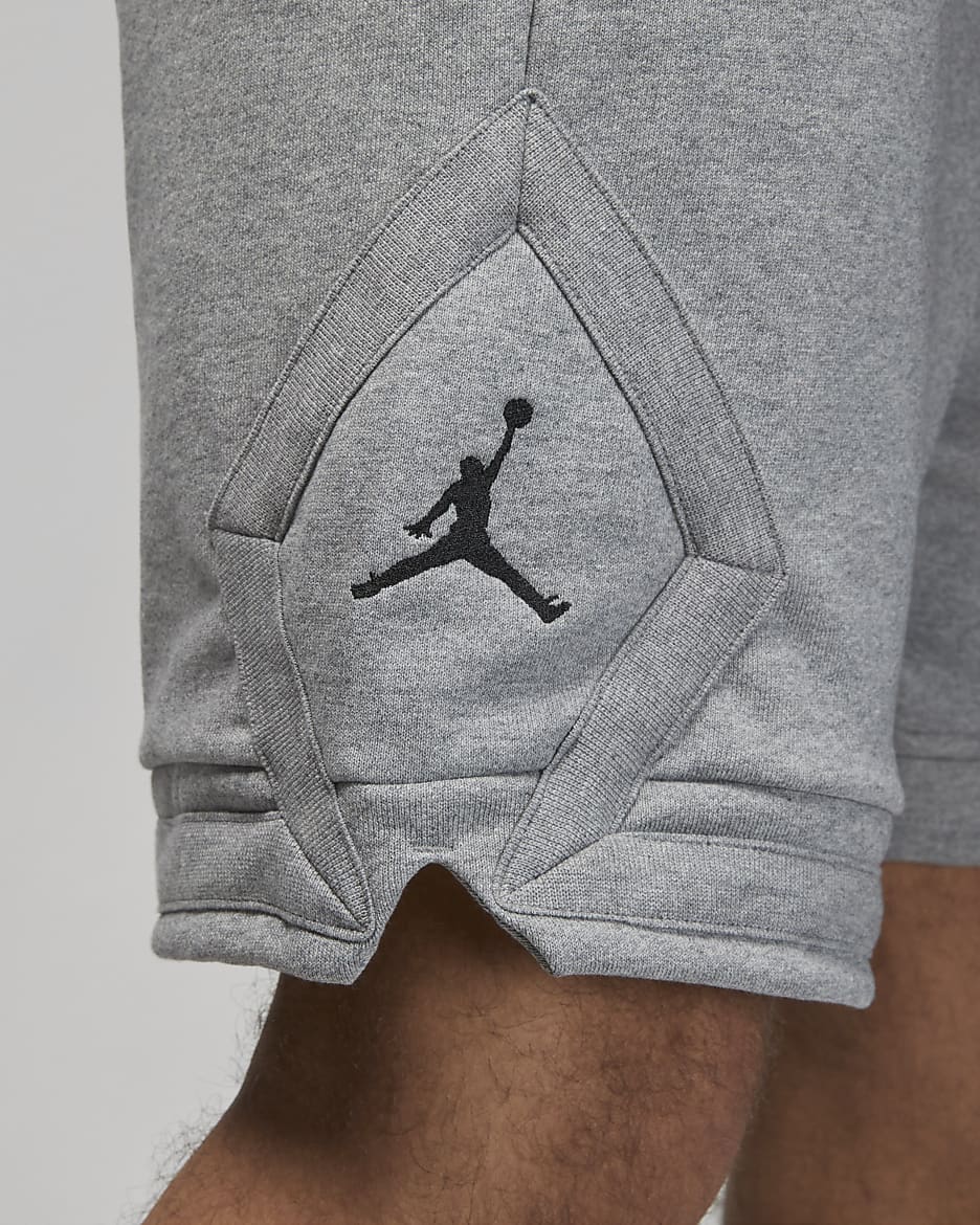 Jordan Flight Fleece shorts til herre - Carbon Heather/Svart