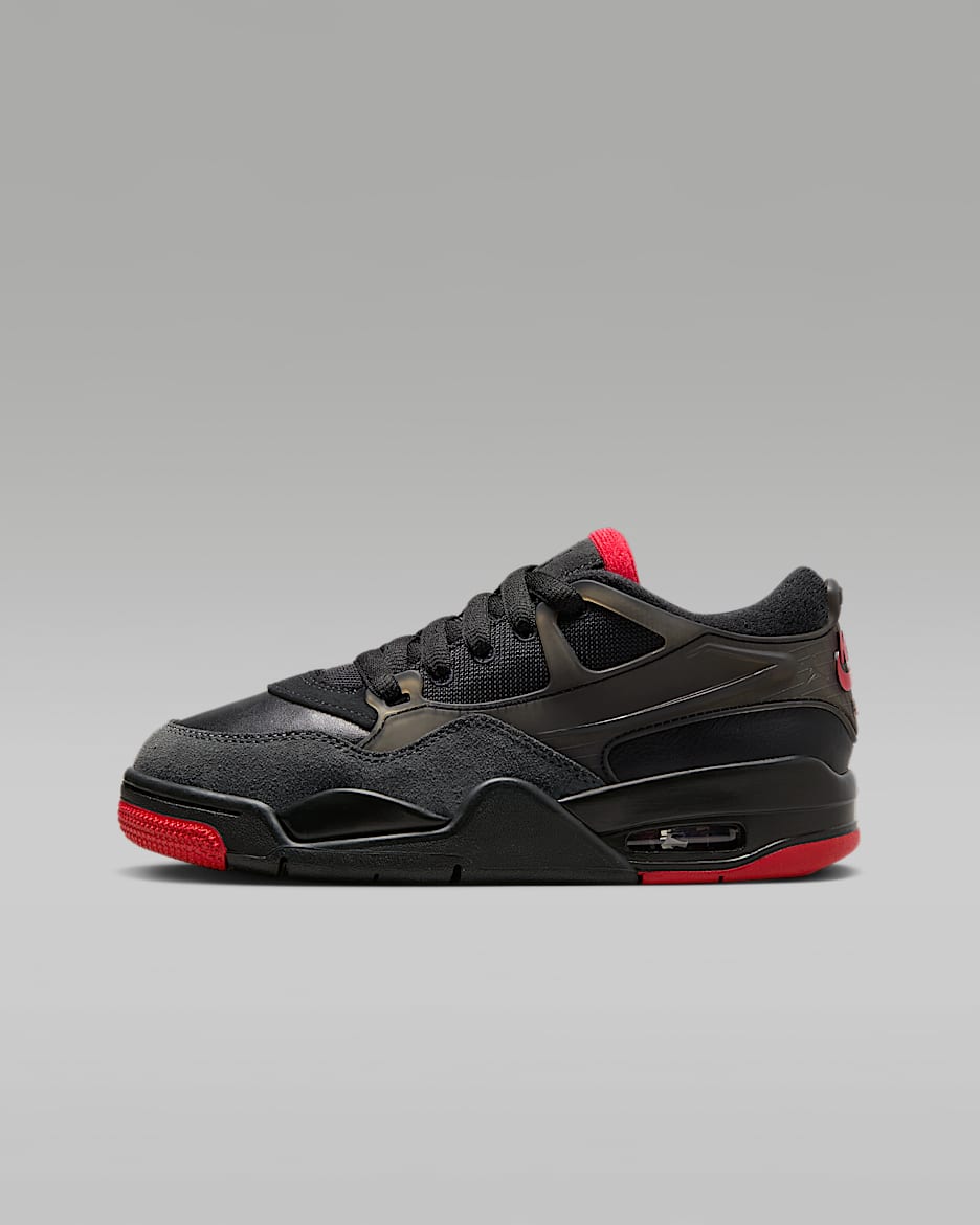 Air Jordan 4 RM Older Kids' Shoes - Black/Anthracite/Varsity Red