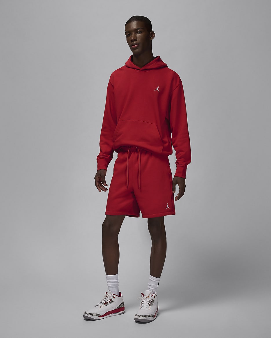 Jordan Brooklyn Fleece herenshorts - Gym Red/Wit