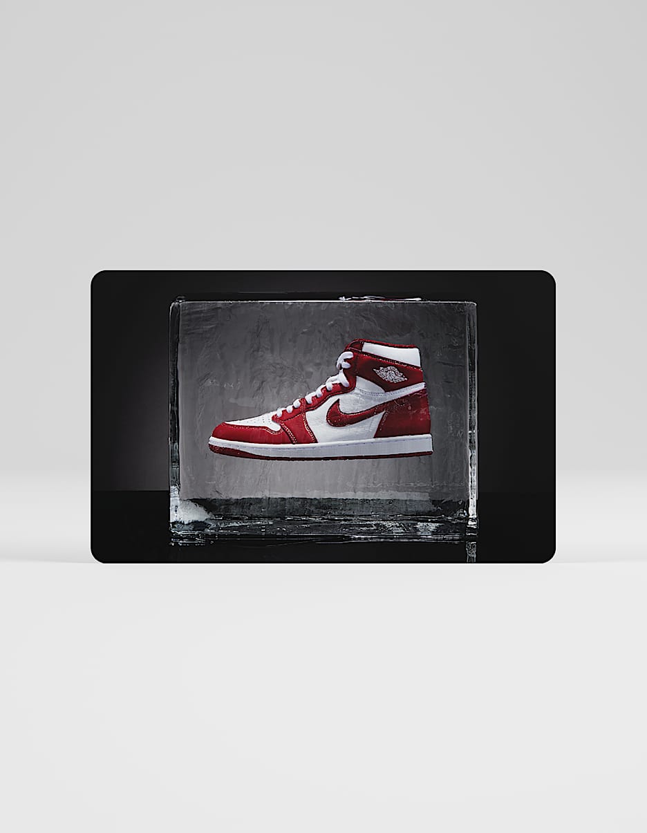 Nike Gift Card Mailed in a Mini Nike Shoebox - Black
