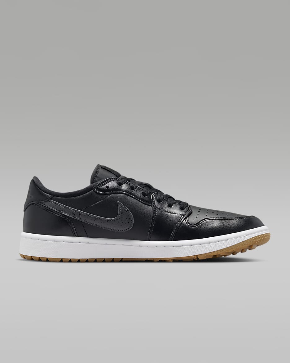 Air Jordan 1 Low G Zapatillas de golf - Negro/Gum Medium Brown/Blanco/Anthracite