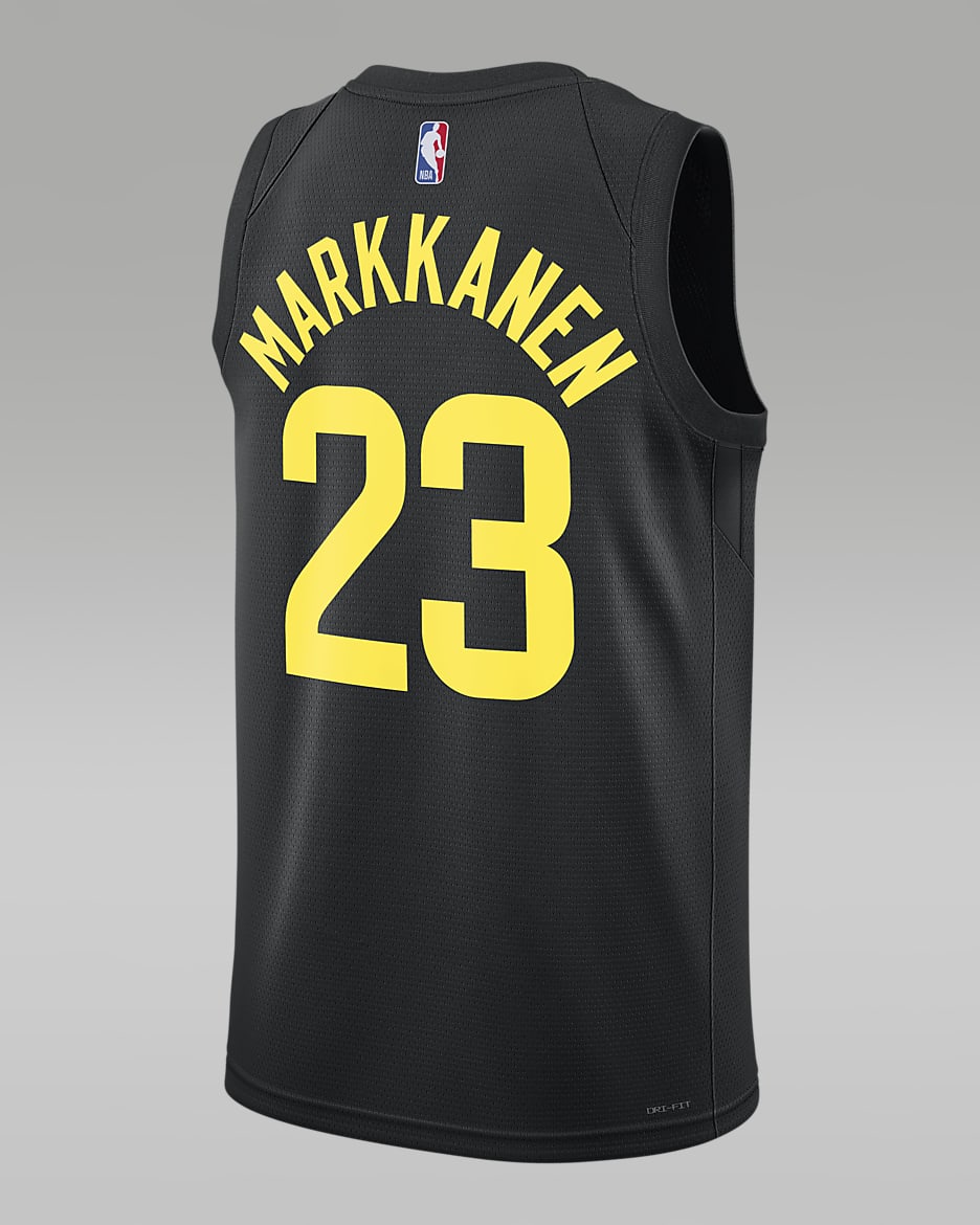 Jersey Jordan Dri-FIT de la NBA Swingman para hombre Utah Jazz Statement Edition - Negro