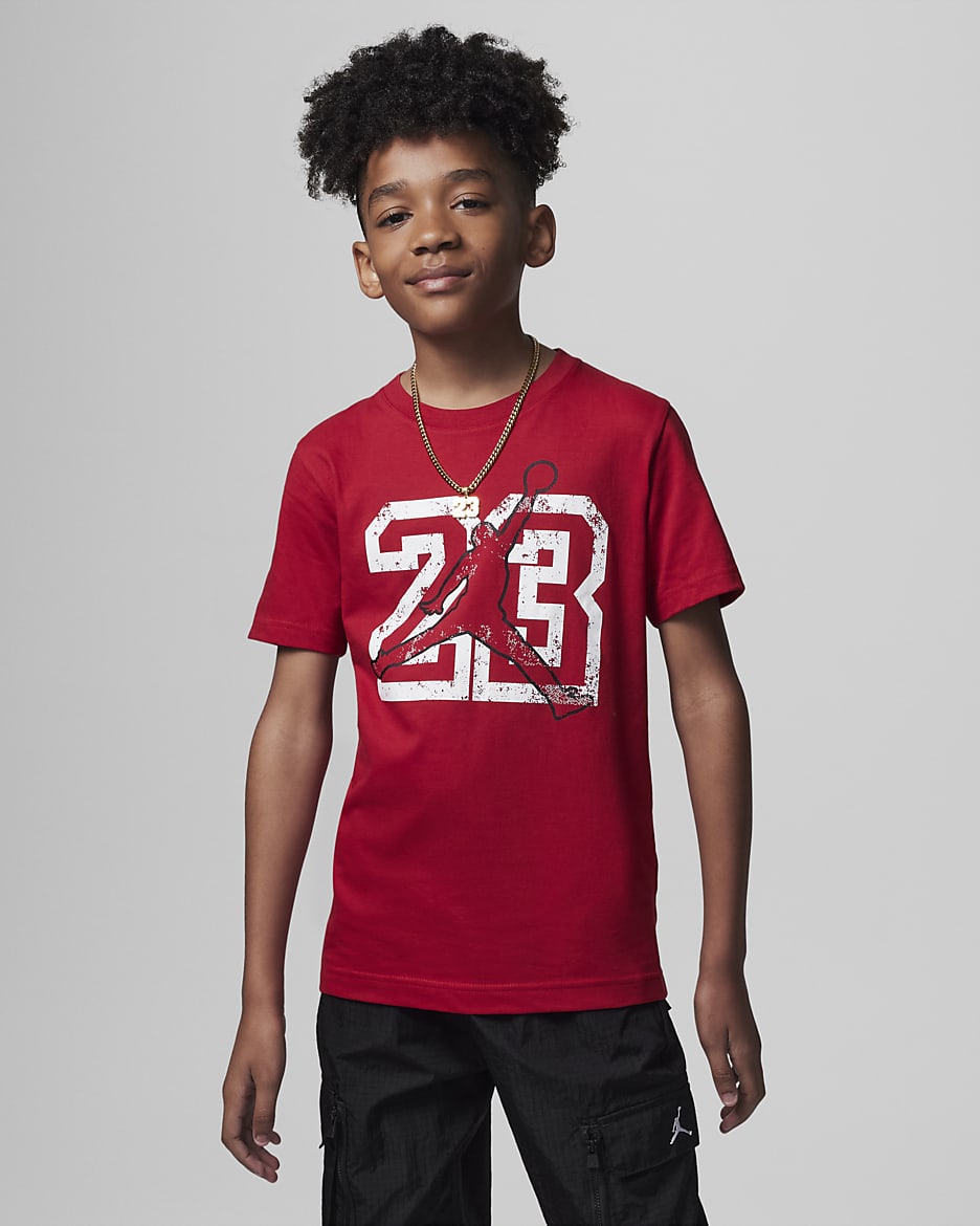 Jordan 23 Jumpman Tee Big Kids T-Shirt - Gym Red