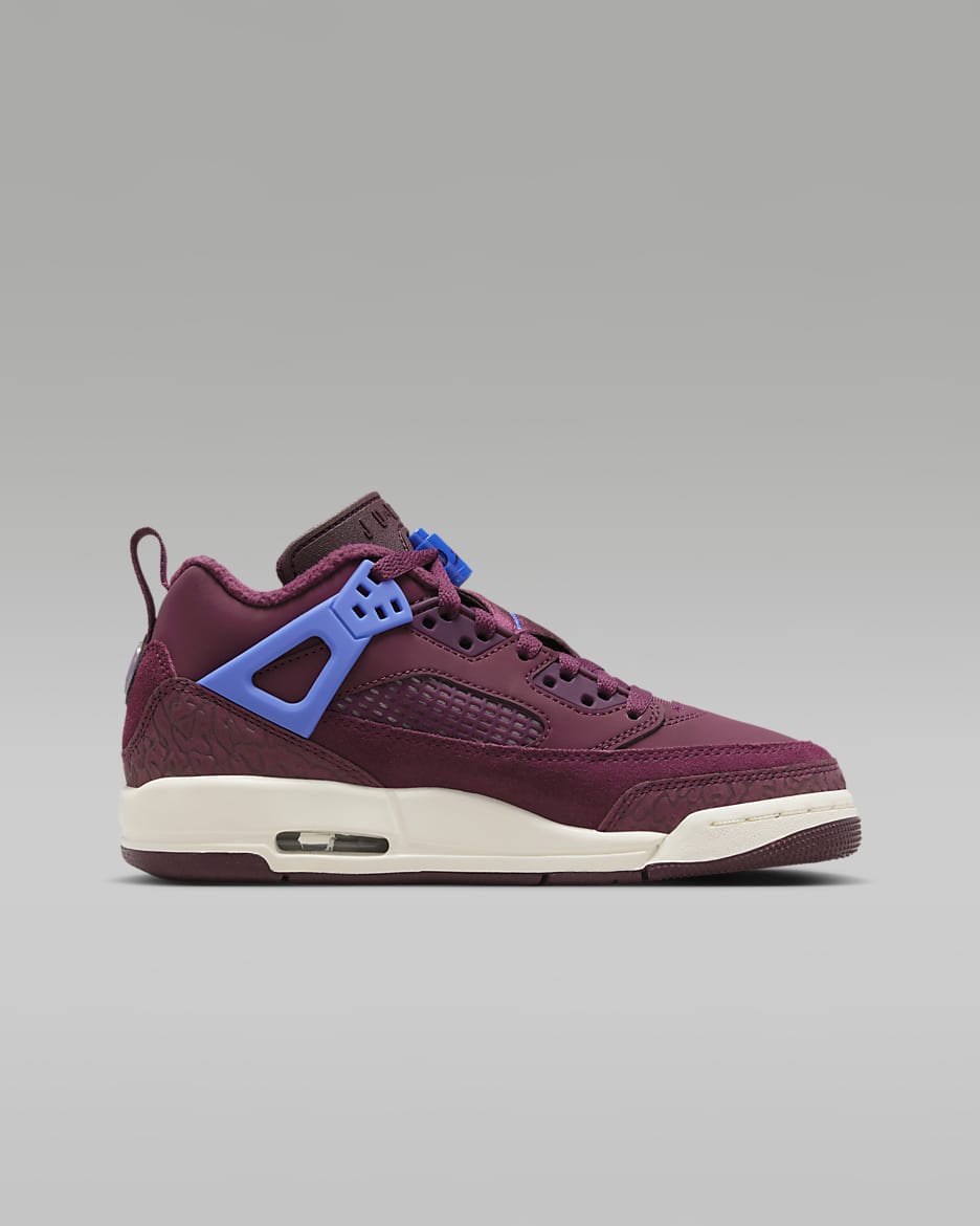 Jordan Spizike Low Big Kids' Shoes - Bordeaux/Sail/Hyper Royal