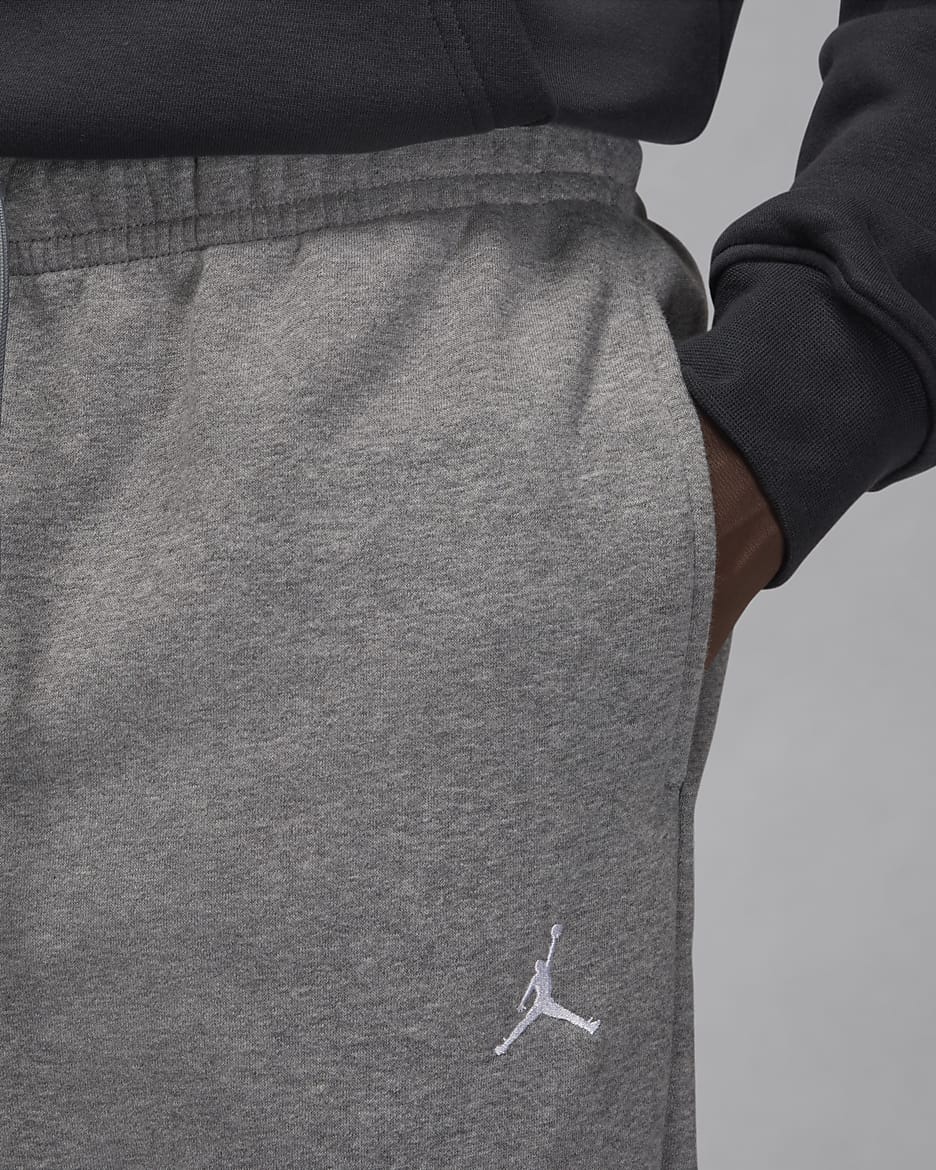 Jordan Brooklyn Fleece Men's Pants - Carbon Heather/White