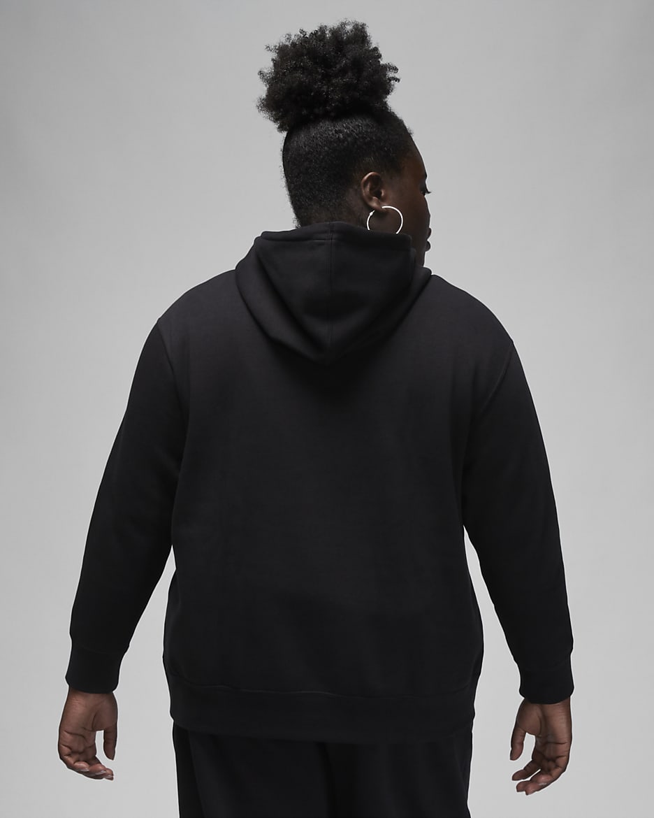 Sweat à capuche Jordan Brooklyn Fleece pour femme (grande taille) - Noir/Blanc