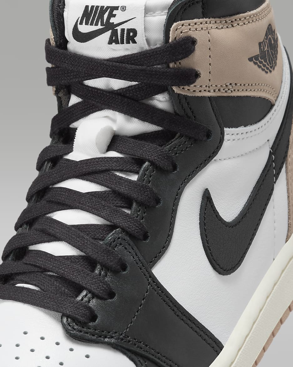 Air Jordan 1 Retro High OG "Latte" Women's Shoes - Black/White/Sail/Legend Medium Brown