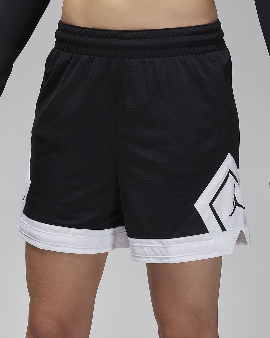 Jordan Sport Women's 10cm (approx.) Diamond Shorts - Black/White/White/Black