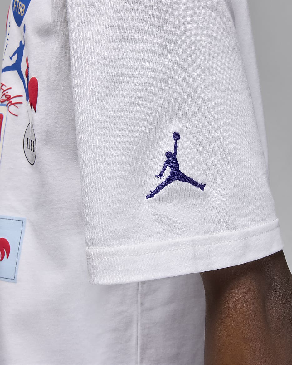 Jordan Sport x Fédération Française de Basketball T-shirt voor heren - Wit/Old Royal