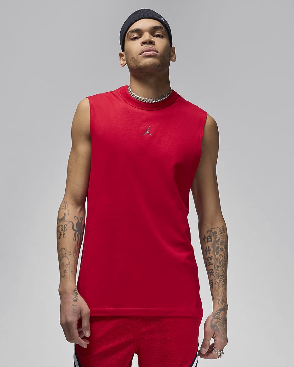 Jordan Sport 男款 Dri-FIT 無袖上衣 - Gym Red/黑色