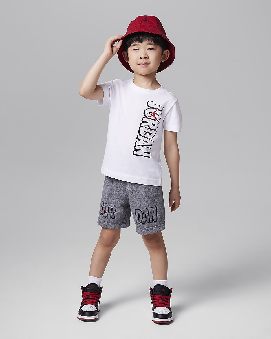 ジョーダン ライズ ベビー ショートパンツ セットアップ - カーボンヘザー