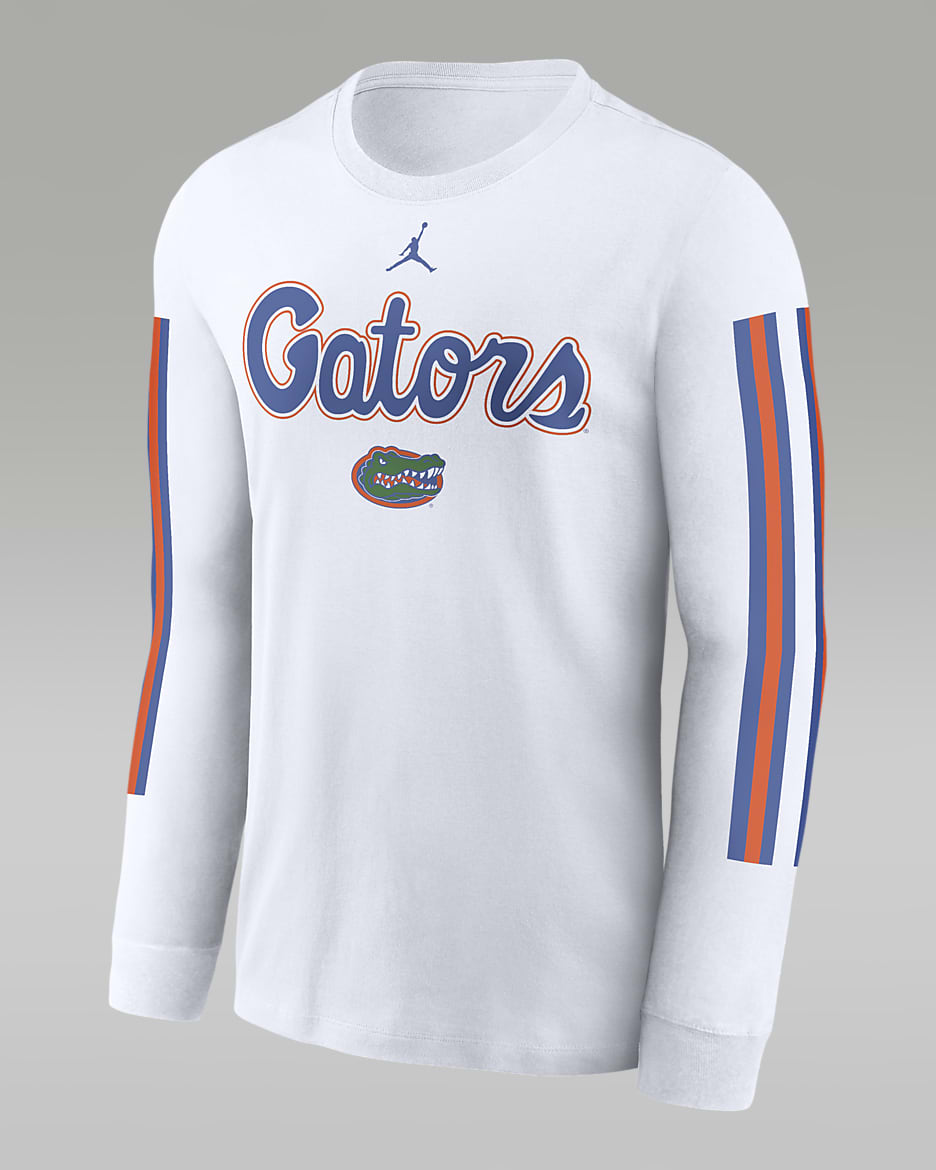 Florida Gators Local Spirit Slogan Men's Nike College Long-Sleeve T-Shirt - White