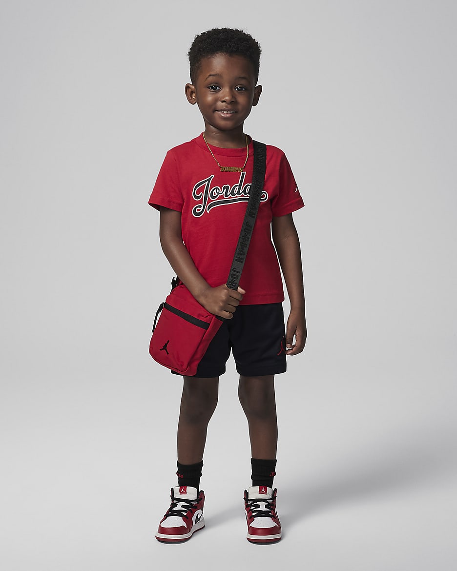 Jordan MJ Flight MVP Toddler Mesh Shorts Set - Black
