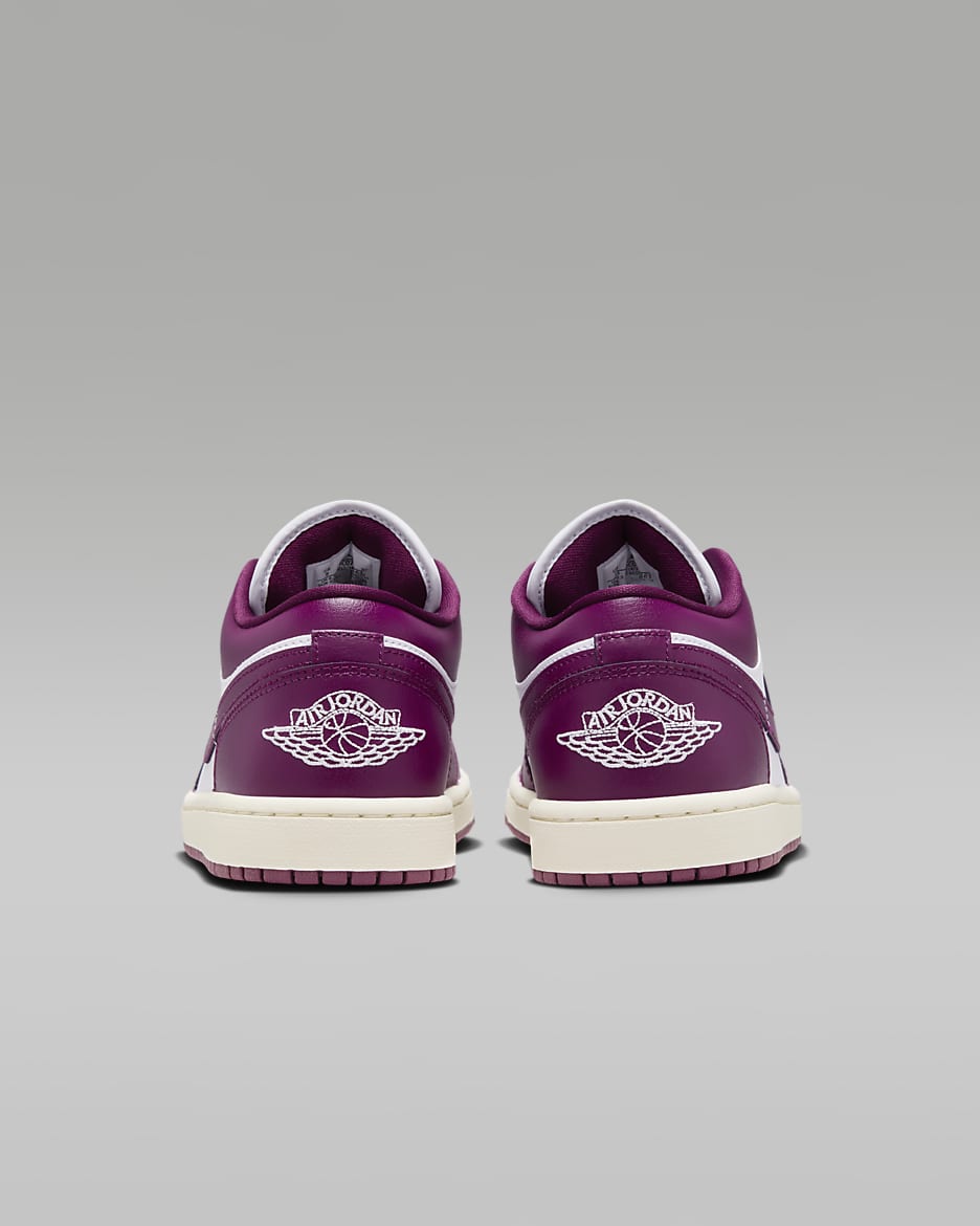 Air Jordan 1 Low Women's Shoes - White/Sail/Bordeaux