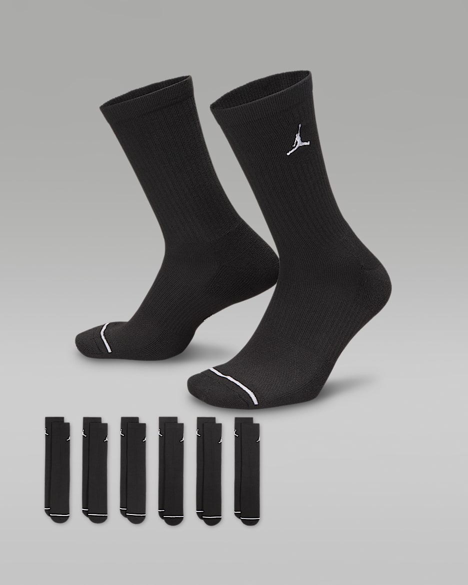 Calcetas acolchadas (6 pares) Jordan Everyday - Negro/Blanco