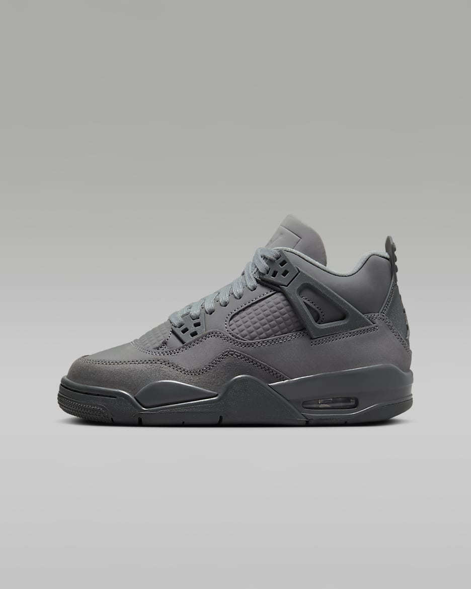 Air Jordan 4 Retro SE 'Wet Cement' Older Kids' Shoes - Smoke Grey/Cement Grey/Particle Grey/Iron Grey