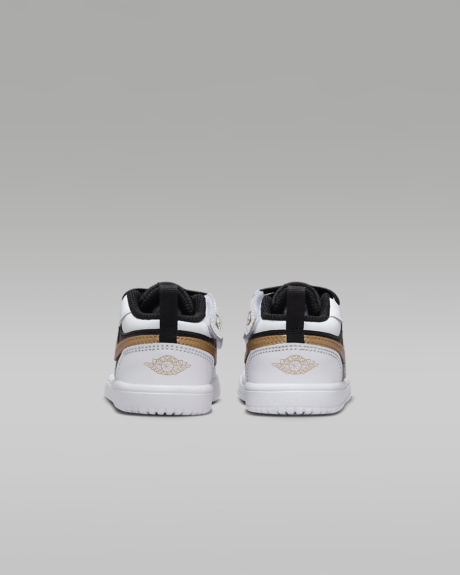 Chaussure Jordan 1 Low Alt pour bébé et tout-petit - Blanc/Noir/Metallic Gold