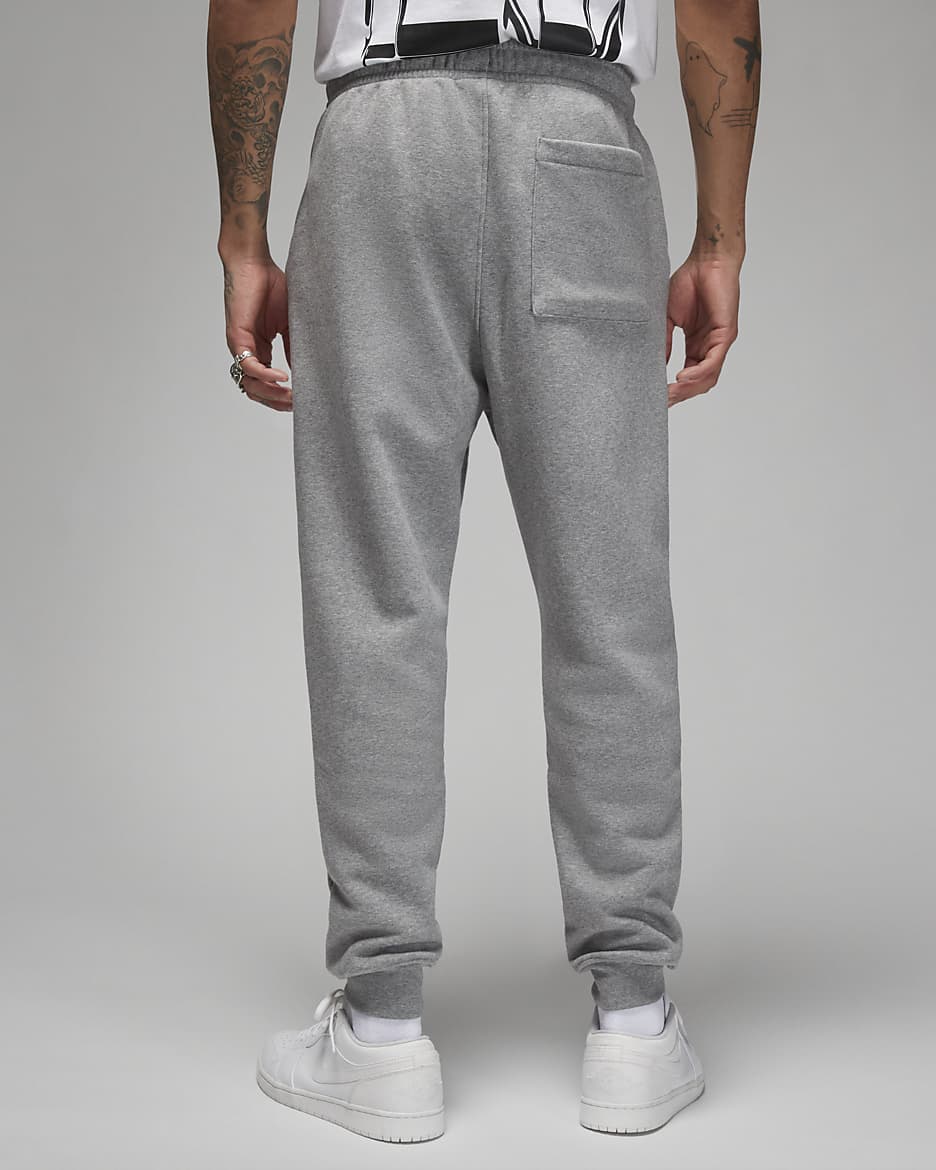 Jordan Brooklyn Fleece Men's Tracksuit Bottoms - Carbon Heather/White