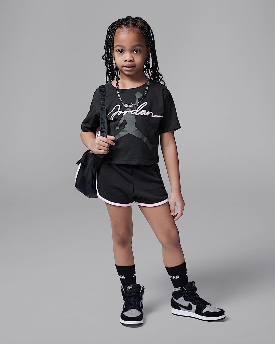 Jordan Toddler "Hidden In Plain Sight" 2-Piece Shorts Set - Off Noir