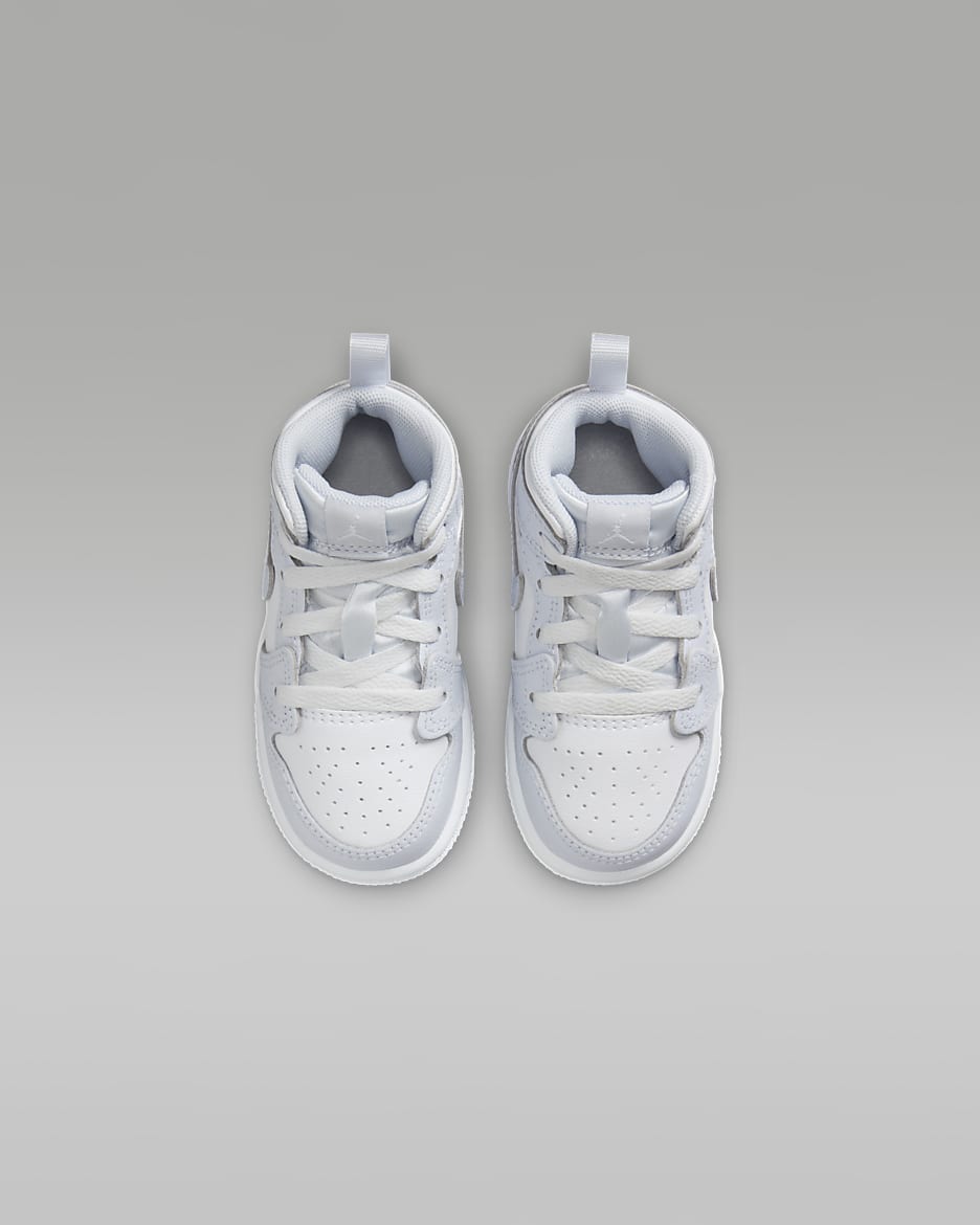Jordan 1 Mid Baby/Toddler Shoes - Cobalt Bliss/Neutral Grey/White