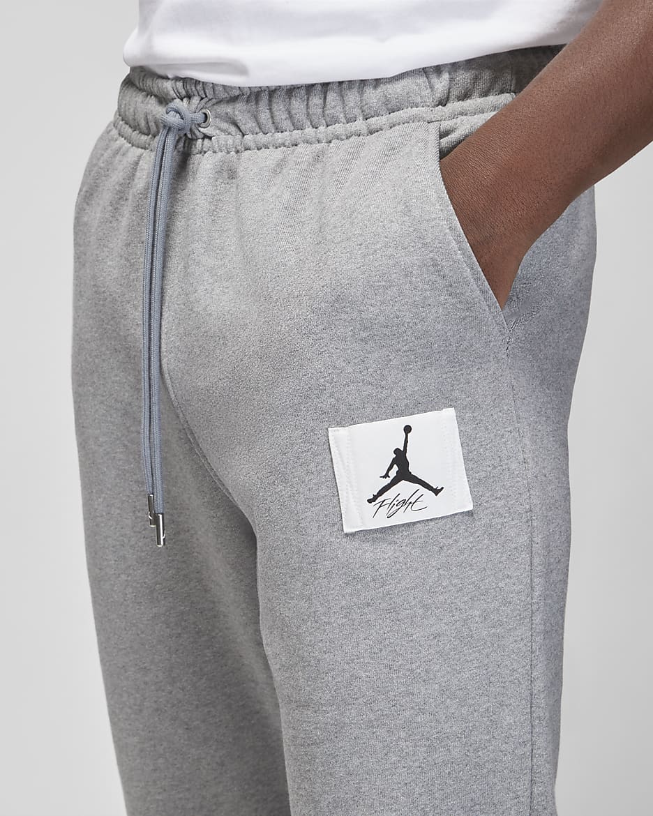 Jordan Flight Fleece Men's Tracksuit Bottoms - Carbon Heather/Sail