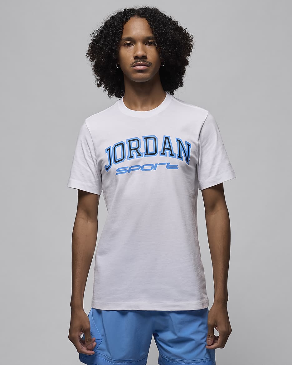 Playera Dri-FIT para hombre Jordan Sport - Blanco/Azul leyenda
