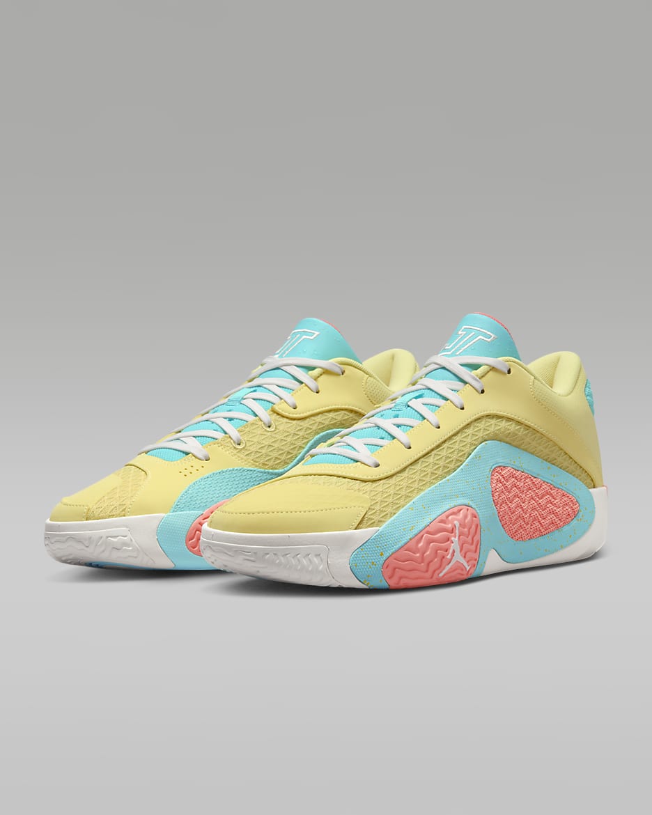 Tenis de básquetbol Tatum 2 "Lemonade" - Citrón claro/Verde aurora/Rosa atómico/Vela