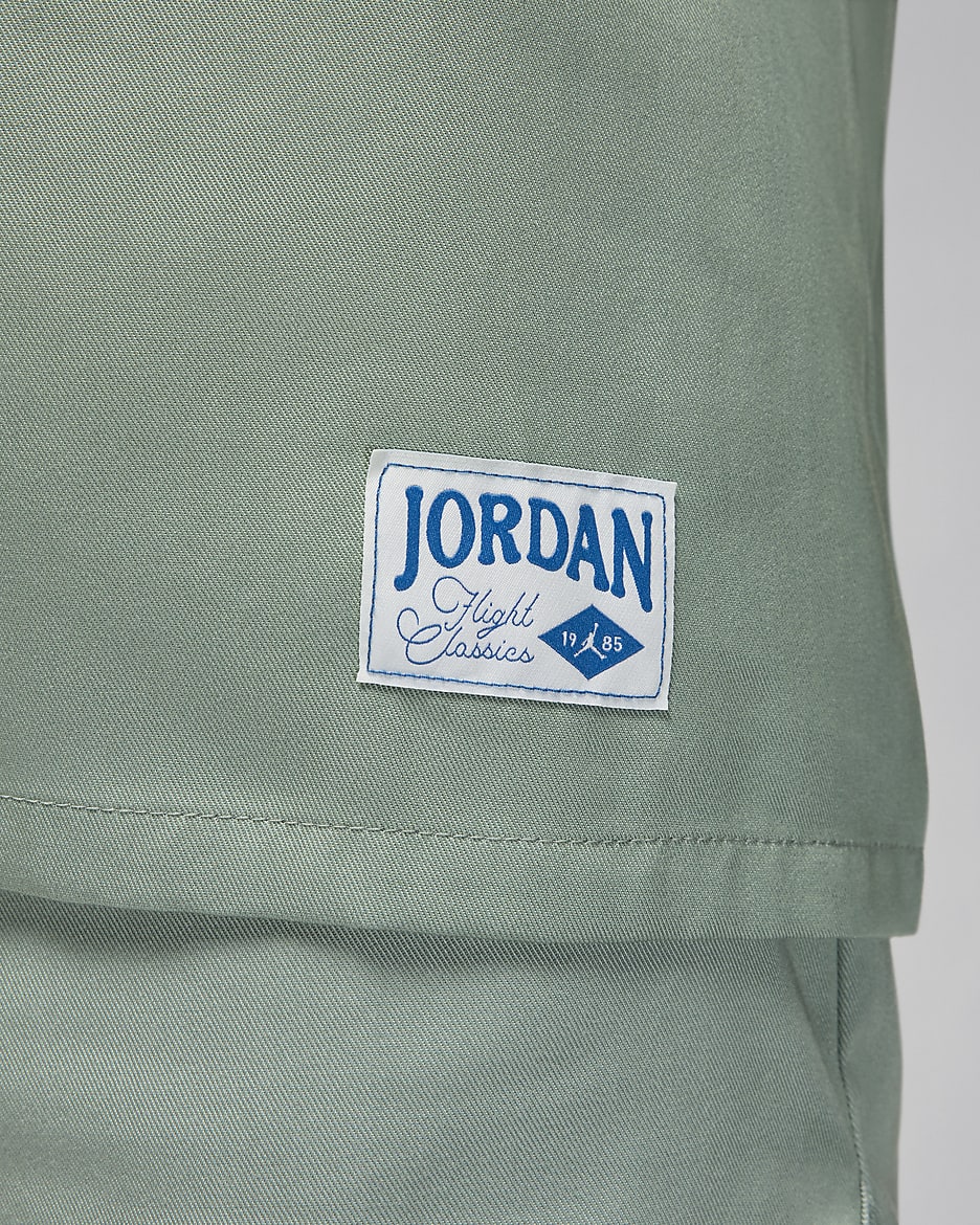 Jordan Women's Woven Solid Top - Jade Smoke/Industrial Blue