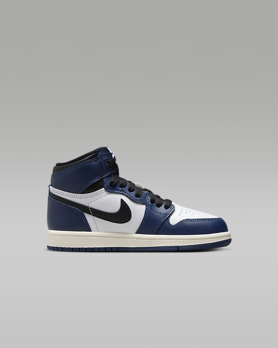 Jordan 1 Retro High OG "Midnight Navy" Little Kids' Shoes - Midnight Navy/White/Sail/Black