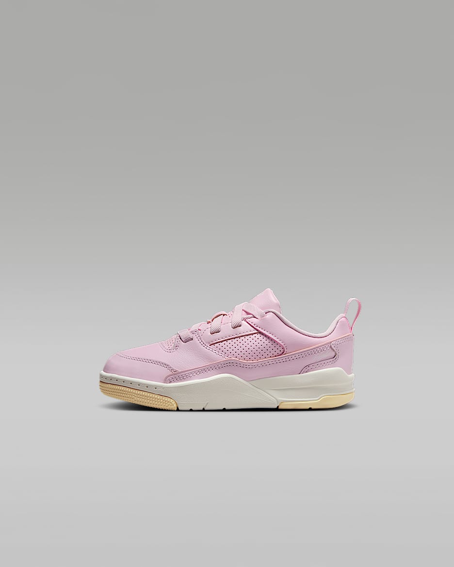 Jordan Flight Court Younger Kids' Shoes - Pink Foam/Muslin/Sail