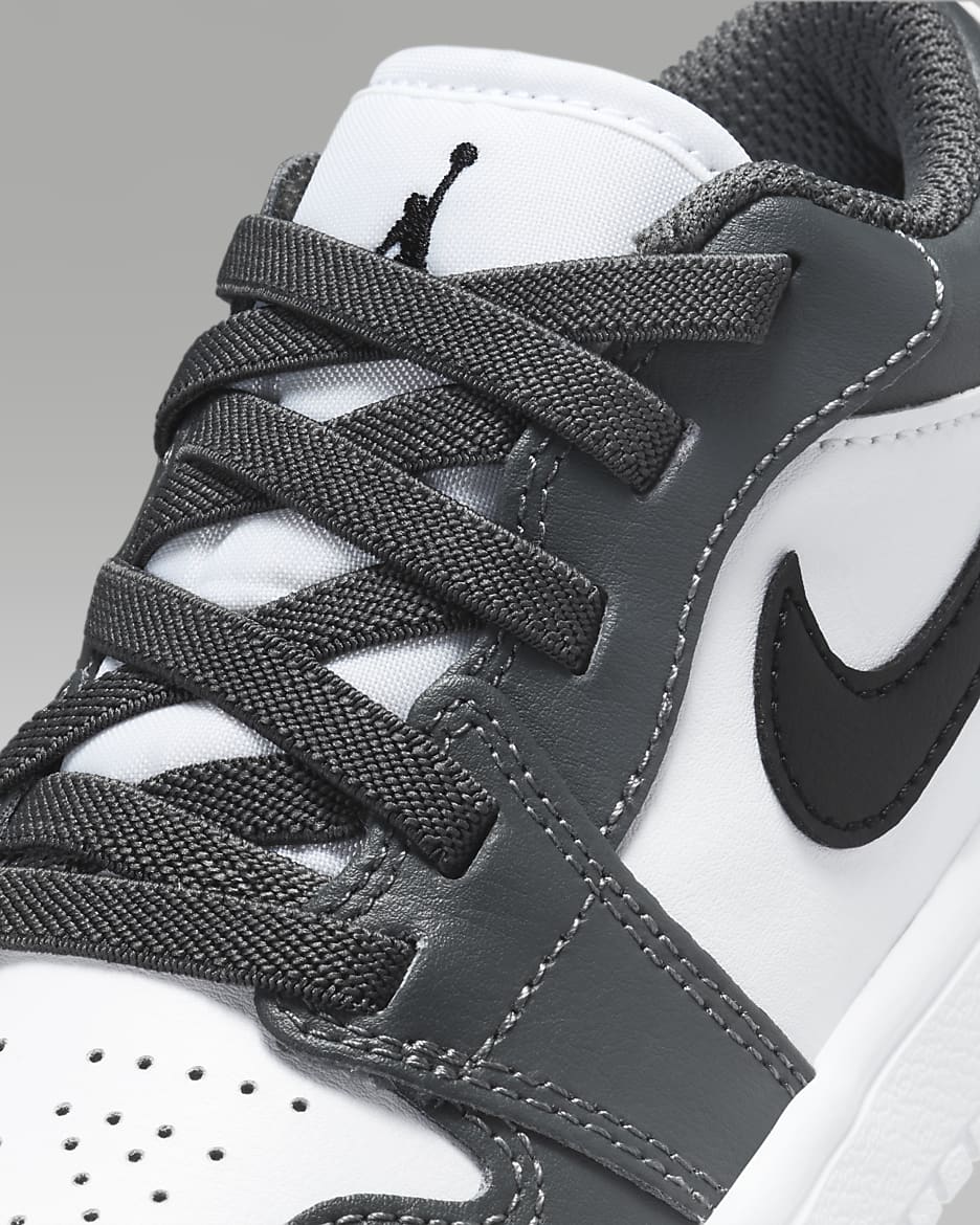 Jordan 1 Low Alt Younger Kids' Shoes - White/Iron Grey/Black