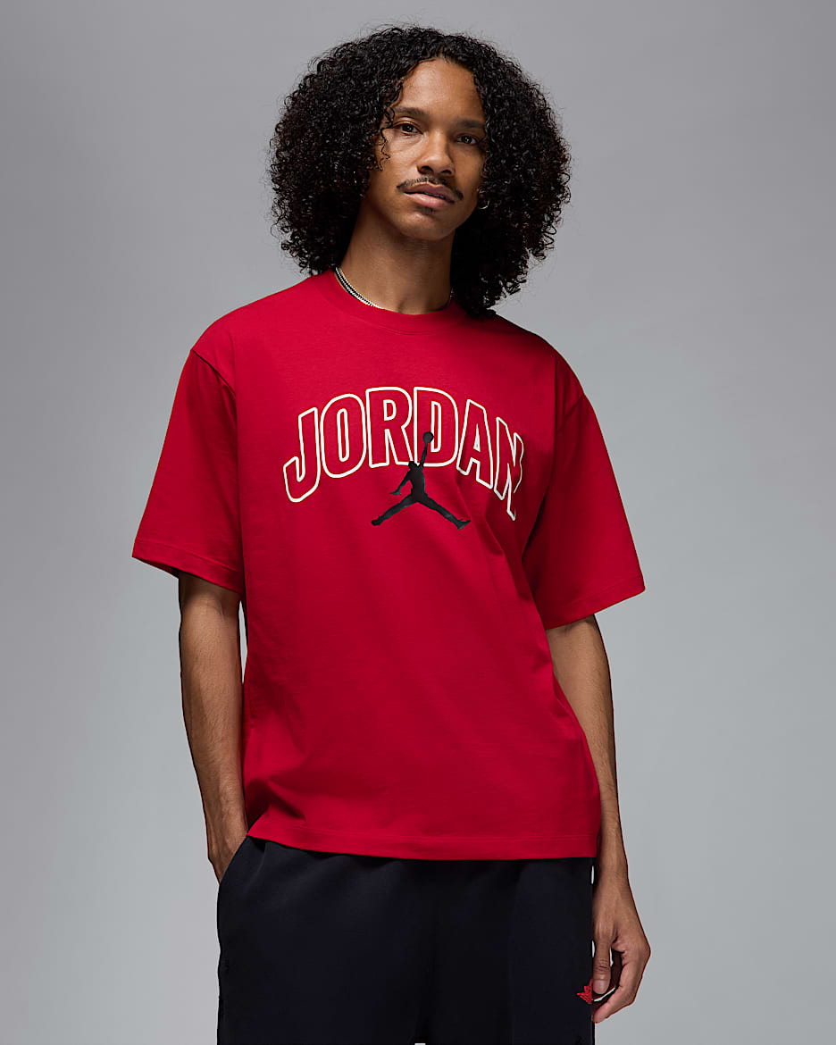 Jordan Brooklyn T-shirt voor heren - Gym Red/Sail/Zwart