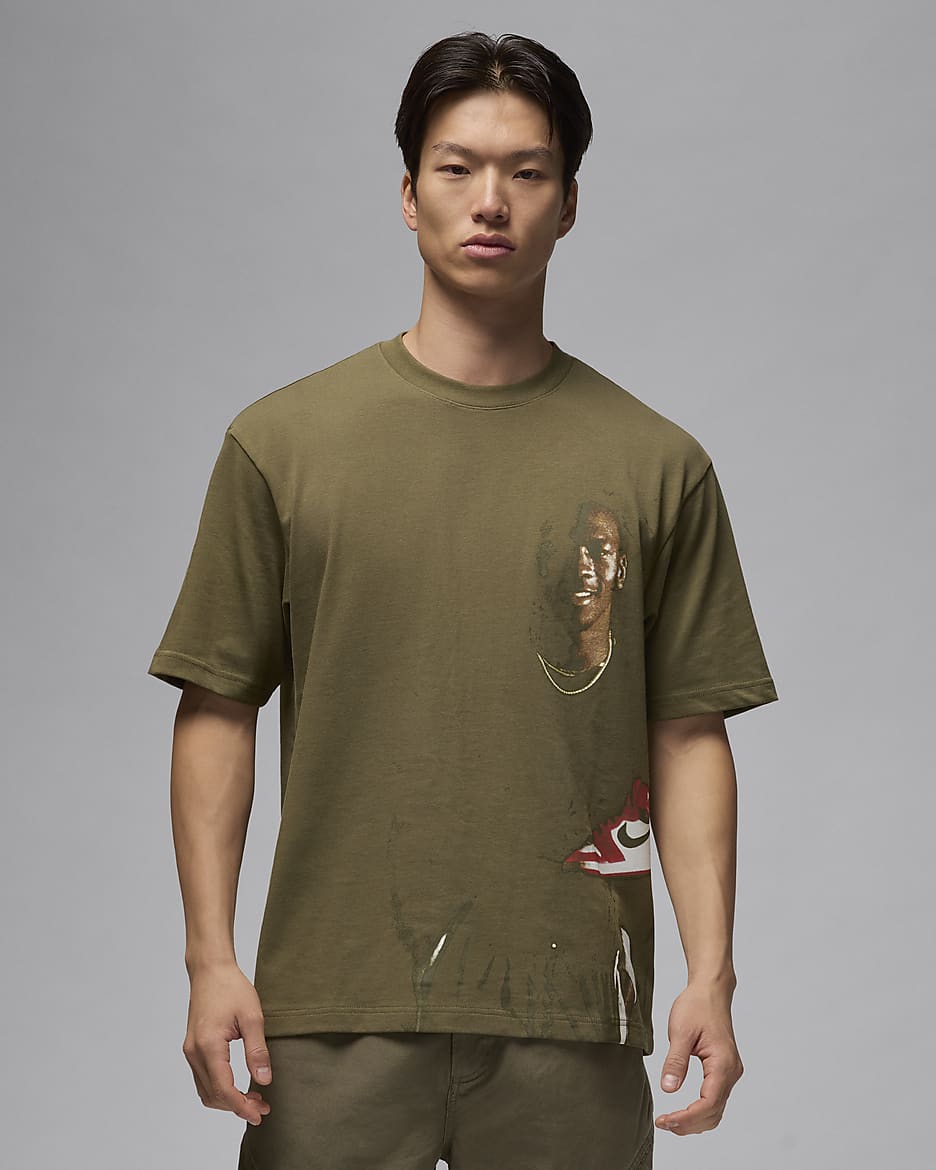 Jordan Men's Crew-Neck T-Shirt - Medium Olive