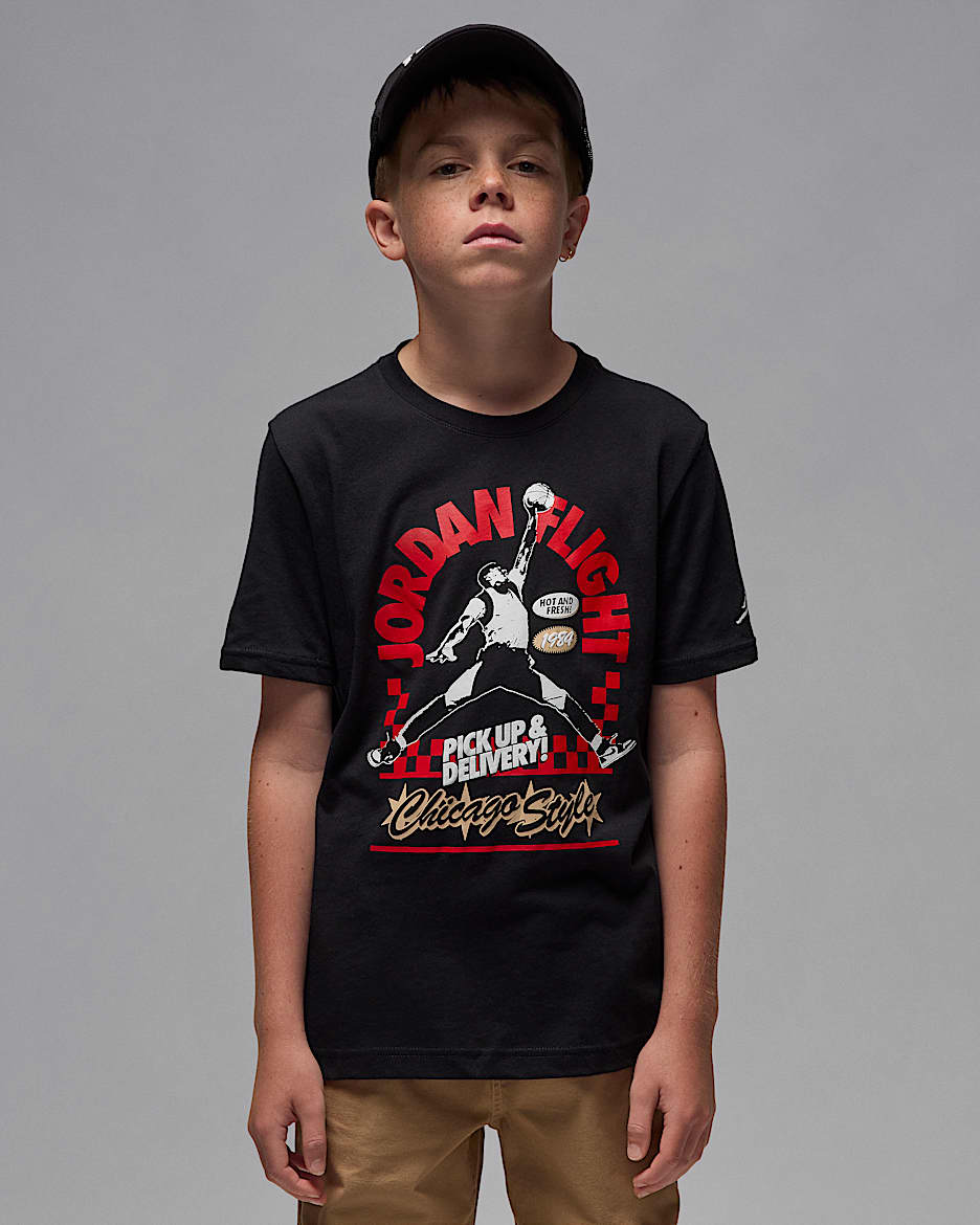 Jordan Big Kids' Deep Dish T-Shirt - Black