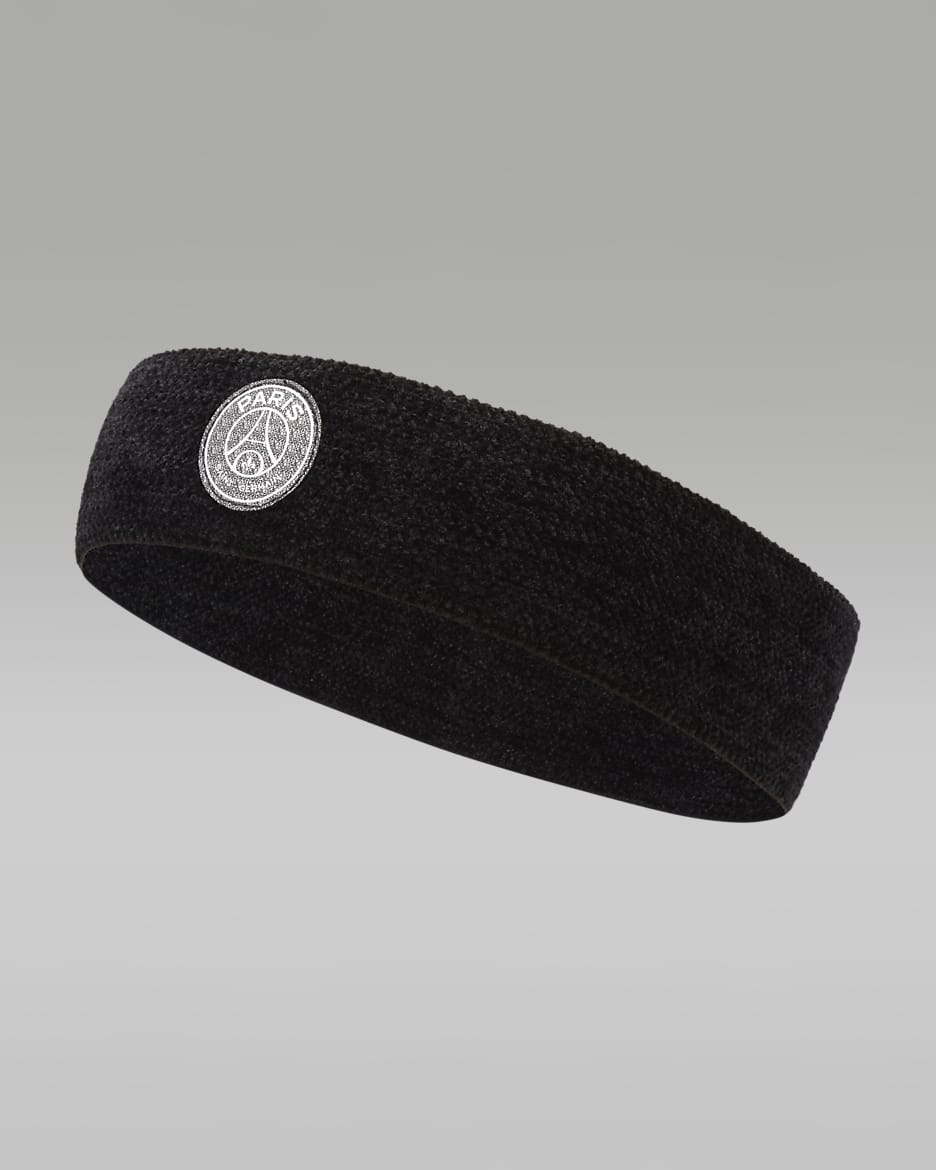 Paris Saint-Germain Chenille Headband - Black/Silver/White