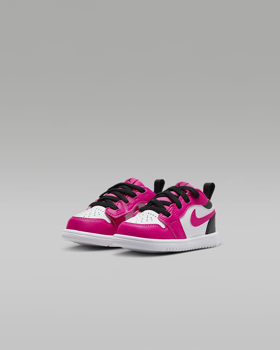 Chaussure Jordan 1 Low Alt pour bébé et tout-petit - Blanc/Noir/Fierce Pink