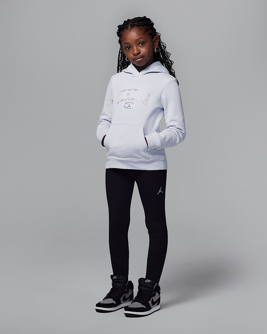 Jordan "See Me Shine" Little Kids' 2-Piece Dri-FIT Leggings Set - Football Grey