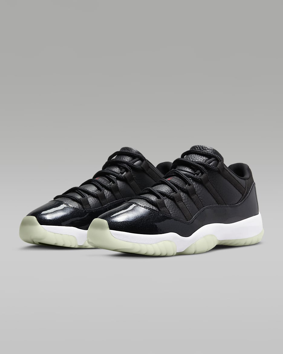 Air Jordan 11 Retro Low Men's Shoes - Black/White/Sail/Gym Red