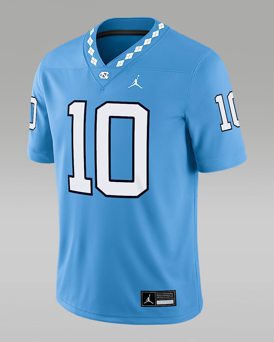 Drake Maye North Carolina Men’s Jordan Brand Dri-FIT College Game Jersey - Light Blue