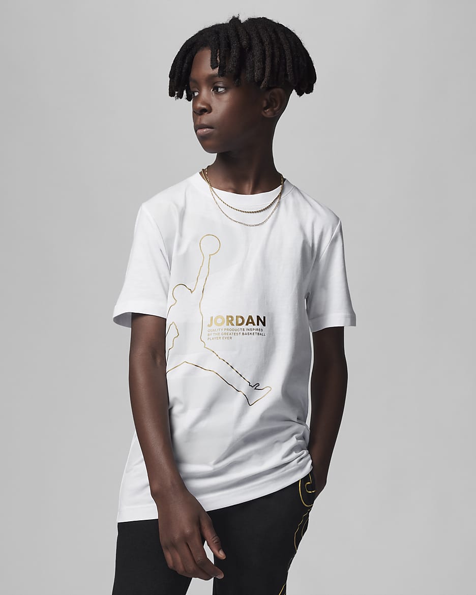 Jordan Air Flight 23 Tee Big Kids' T-Shirt - White