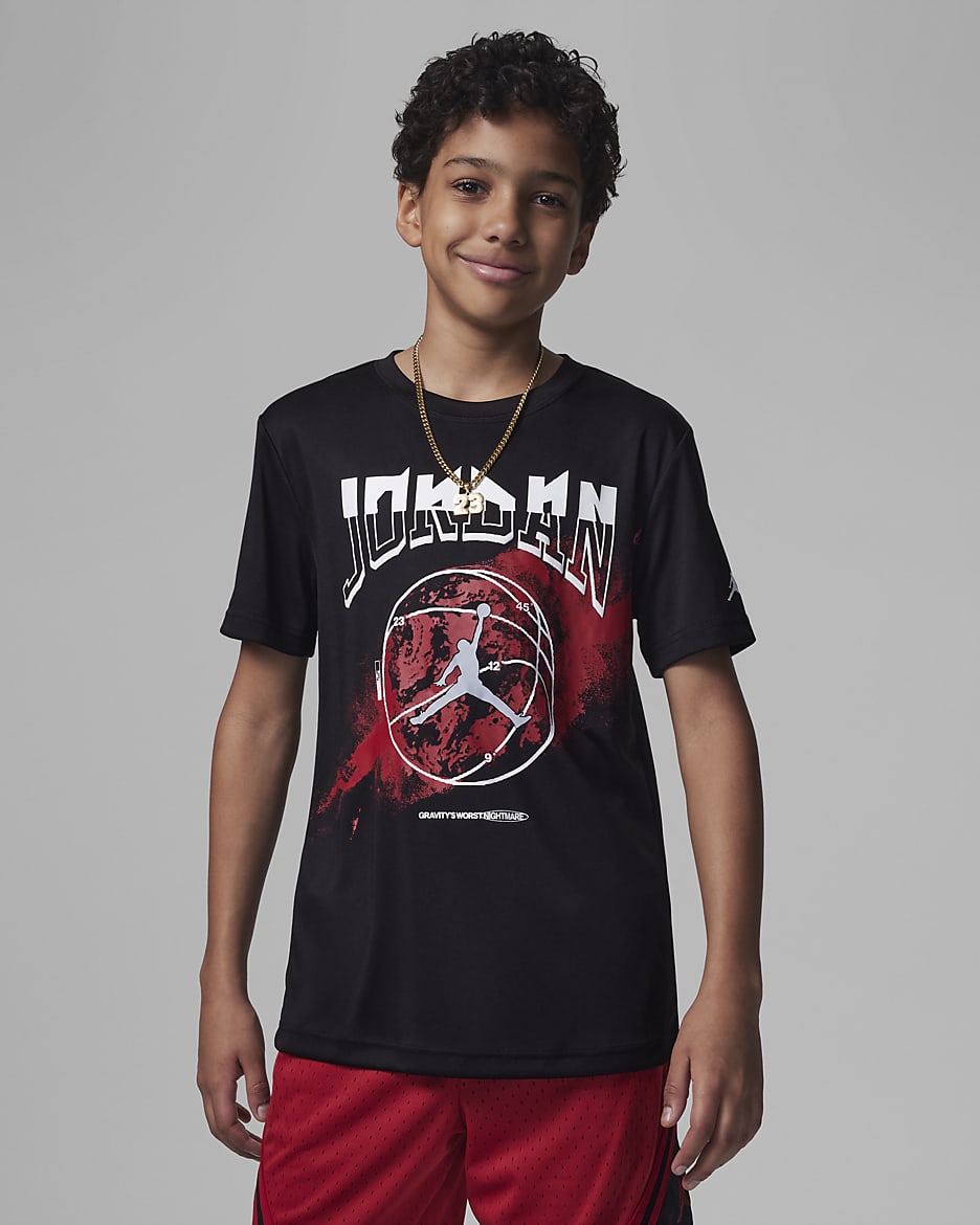 Jordan '85 Sport Tee Big Kids Dri-FIT T-Shirt - Black