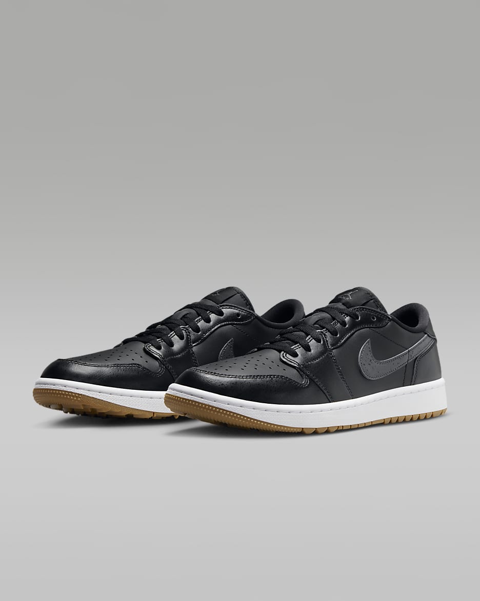 Air Jordan 1 Low G Golf Shoes - Black/Gum Medium Brown/White/Anthracite