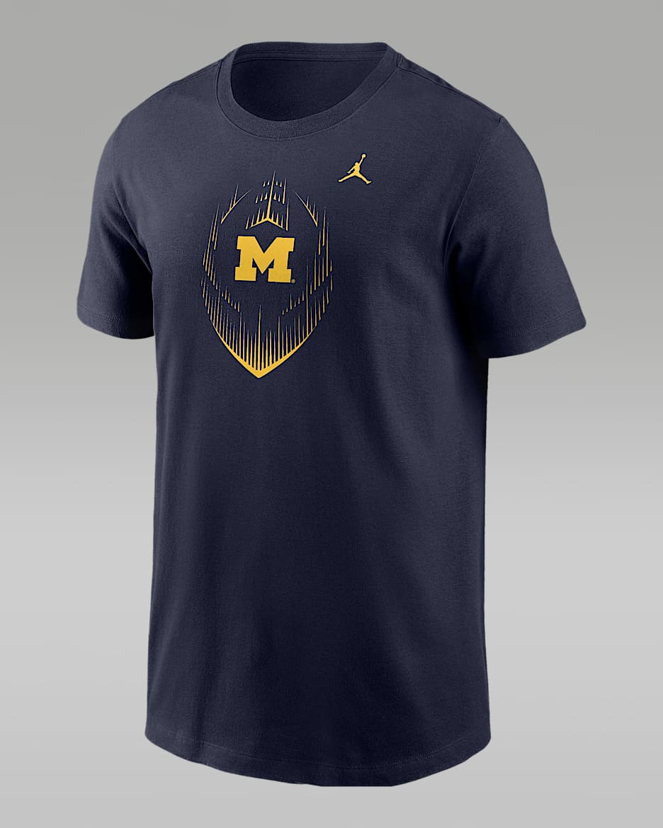 Playera universitaria Jordan para niños talla grande Michigan - Azul marino